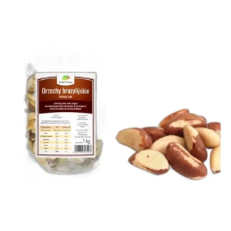 1000g 1kg — SELEN — ORZECHY BRAZYLIJSKIE CAŁE — zdjęcie 1