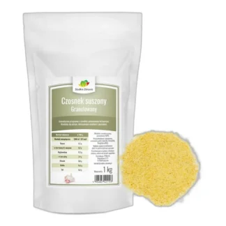 CZOSNEK SUSZONY granulowany 1kg aromatyczny roślinny bez dodatków — zdjęcie 1