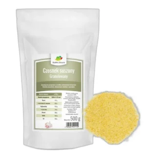 CZOSNEK SUSZONY granulowany 500g aromatyczny organiczny bez dodatków — zdjęcie 1