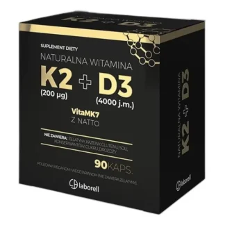 Laborell Witamina MK7 200mcg + D3 4000iu 90 kap K2 — zdjęcie 1