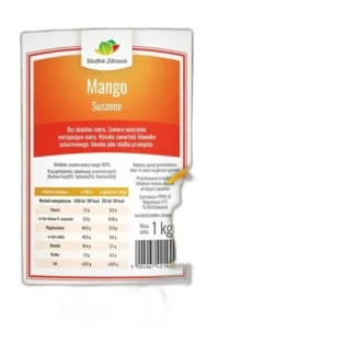 Mango suszone Słodkie Zdrowie plaster naturalny bez cukru 1000 g — zdjęcie 1