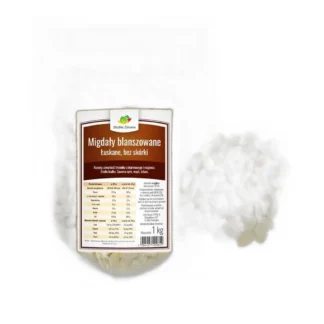 MIGDAŁY BLANSZOWANE łuskane bez skórki świeże 1kg — zdjęcie 1