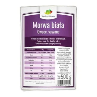 Morwa biała suszona OWOCE naturalna 500g — zdjęcie 1