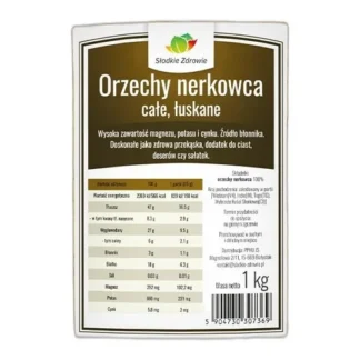 Orzechy NERKOWCA Nerkowce NATURALNE CAŁE 1kg — zdjęcie 1