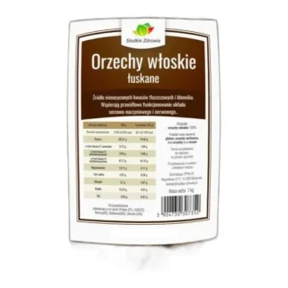 ORZECHY WŁOSKIE ŁUSKANE naturalne ŚWIEŻE 40% połówek 500g — zdjęcie 1